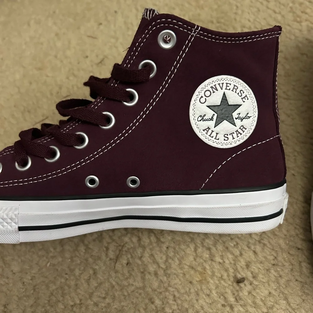 Converse x Zumiez 100k 2026 Burgundy Platform Sneakers - Picture 3 of 9